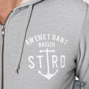 Veste sherpa Awen - Gris chiné