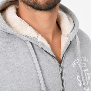 Veste sherpa Awen - Gris chiné