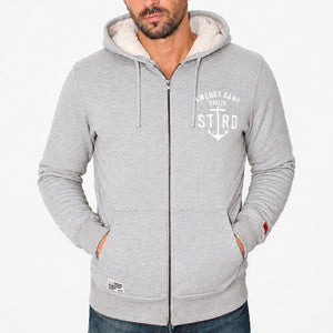 Veste sherpa Awen - Gris chiné  homme stred