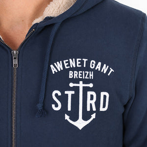 Veste sherpa Awen - Marine 