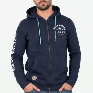Veste zippée Awen Breizh Etoiles - Marine homme stered