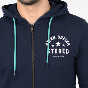 Veste zippée Awen Breizh Etoiles - Marine
