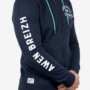 Veste zippée Awen Breizh Etoiles - Marine