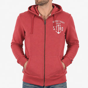 Veste zippée Awen - Brique homme stered