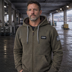Veste SHERPA Heritage kaki homme STERED