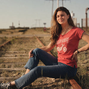 T-shirt Breizh Bikers Rouge magma Femme STERED