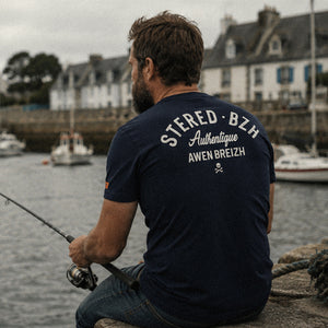 T-shirt BZH Authentique Bleu Marine homme STERED