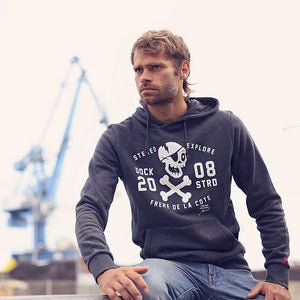 Sweat à capuche Explore anthracite homme STERED