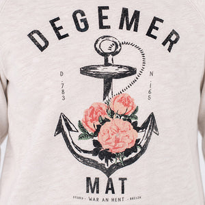 Sweat-shirt Degemer Mat Ecru Chiné Femme STERED