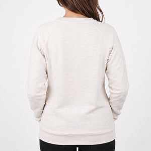 Sweat-shirt Degemer Mat Ecru Chiné Femme STERED