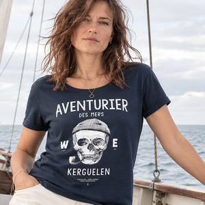 T-shirt Aventurier des Mers Marine  Femme STERED