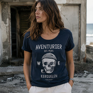 T-shirt Aventurier des Mers Marine  Femme STERED