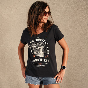 T-shirt Breizh Motorcycle Klub Marine Femme STERED