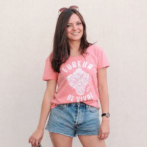 T-shirt Fureur de vivre Rose terracotta Femme STERED