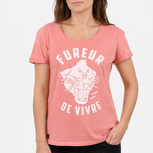 T-shirt Fureur de vivre Rose terracotta Femme STERED