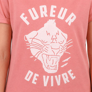 T-shirt Fureur de vivre Rose terracotta Femme STERED