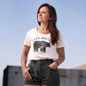 T-shirt Type Breton Ecru Femme STERED