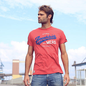 T-shirt Aventurier Terres Australes Rouge Homme STERED