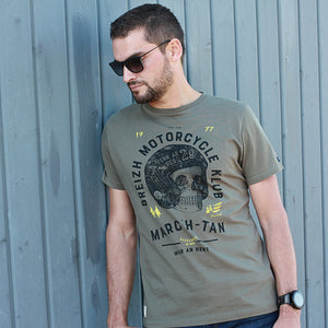 T-shirt Breizh Motorcycle Klub Kaki Homme STERED