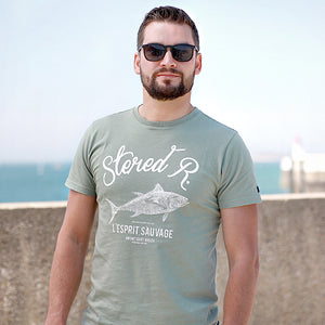 T-shirt STERED R. Vert Olive Homme STERED