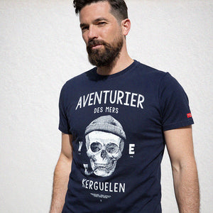 T-shirt Aventurier des Mers Bleu marine Homme STERED