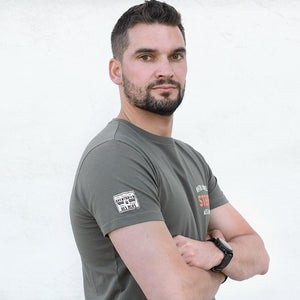T-shirt Aventurier Remix Dos kaki Homme STERED