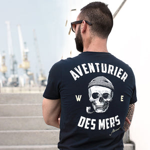 T-shirt Aventurier Remix Dos marine Homme STERED