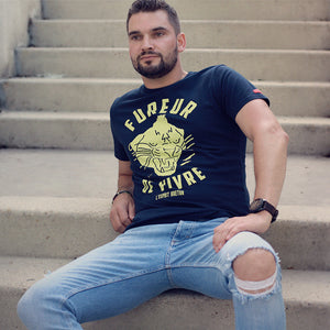 T-shirt Fureur de vivre marine Homme STERED