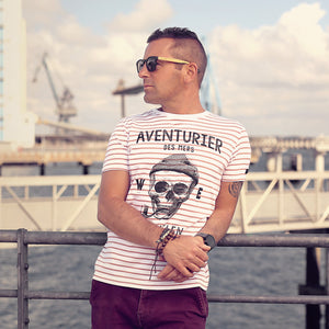 T-shirt marinière aventurier des mers rouille Homme STERED