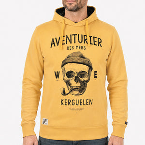 Sweat à capuche Aventurier des mers jaune