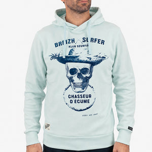 Sweat à capuche Breizh surfer menthe glacée