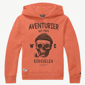 Sweat à capuche Aventurier des mers corail Enfant STERED
