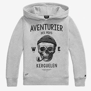 Sweat à capuche Aventurier des mers gris chiné Enfant STERED