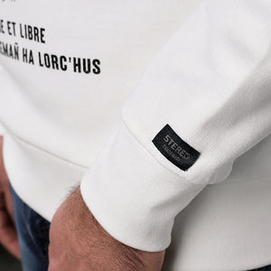 Sweat à capuche Héritage Breton écru