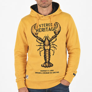 Sweat à capuche Héritage Breton jaune homme STERED