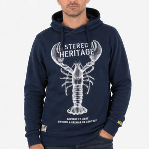 Sweat à capuche Héritage Breton marine homme STERED