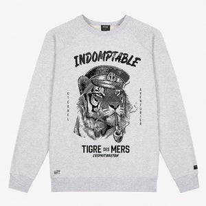 Sweat shirt Tigre des mers gris chiné Enfant STERED