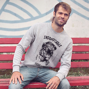Sweat-shirt Tigre des mers gris chiné 
