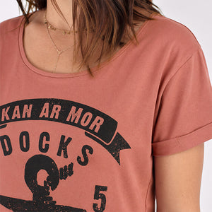 T-shirt Ancre / Kan Ar Mor Rouille Femme STERED