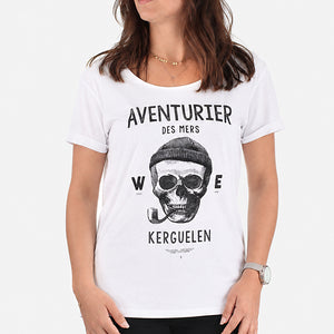 T-shirt Aventurier des Mers Blanc Femme STERED