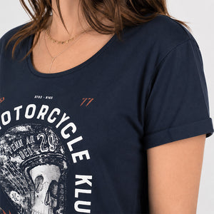 T-shirt Breizh Motorcycle Klub Marine Femme STERED