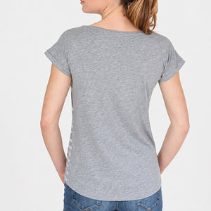 T-shirt Breizh Paradise Gris chiné Femme STERED