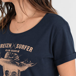 T-shirt Breizh Surfer Marine Femme STERED