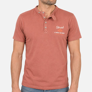 T-shirt col boutonné EKM rouille Homme STERED