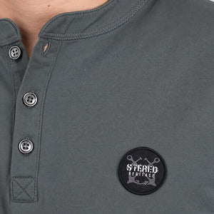 T-shirt col boutonné Stered héritage kaki