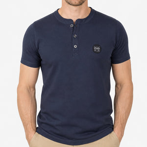 T-shirt col boutonné Stered héritage marine Homme STERED