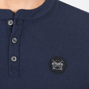 T-shirt col boutonné Stered héritage marine