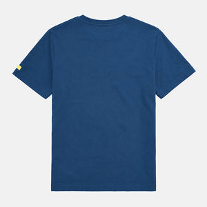 T-shirt aventurier pesk bleu pivoine 