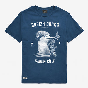 T-shirt Garde-Côte bleu pivoine enfant STERED