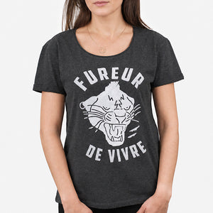 T-shirt Fureur de vivre Anthracite Femme STERED